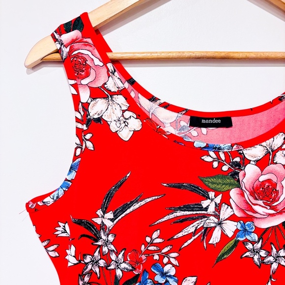MANDEE Red floral dress - Picture 2 of 6